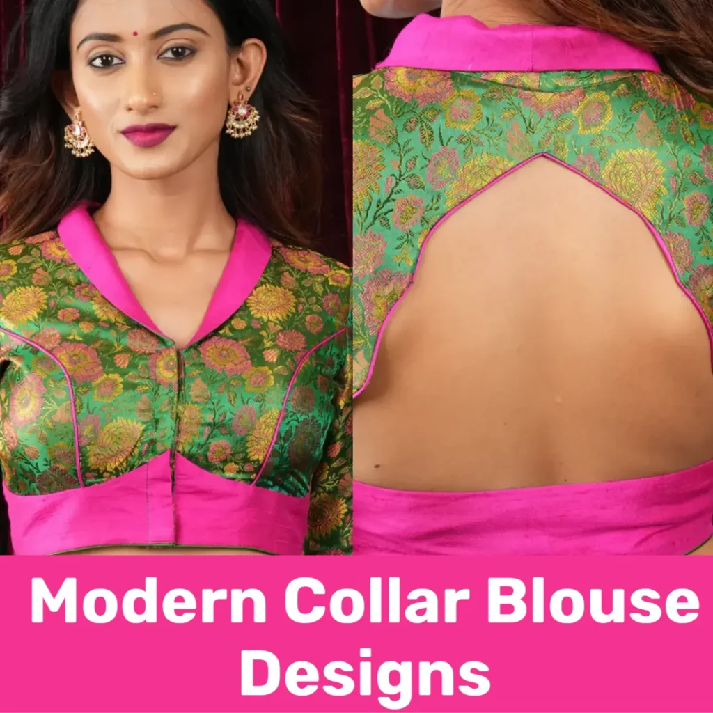 Modern Collar Blouse Designs