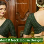 Latest V Neck Blouse Designs