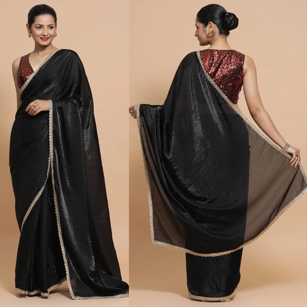 Twilight Shimmer Tissue Saree