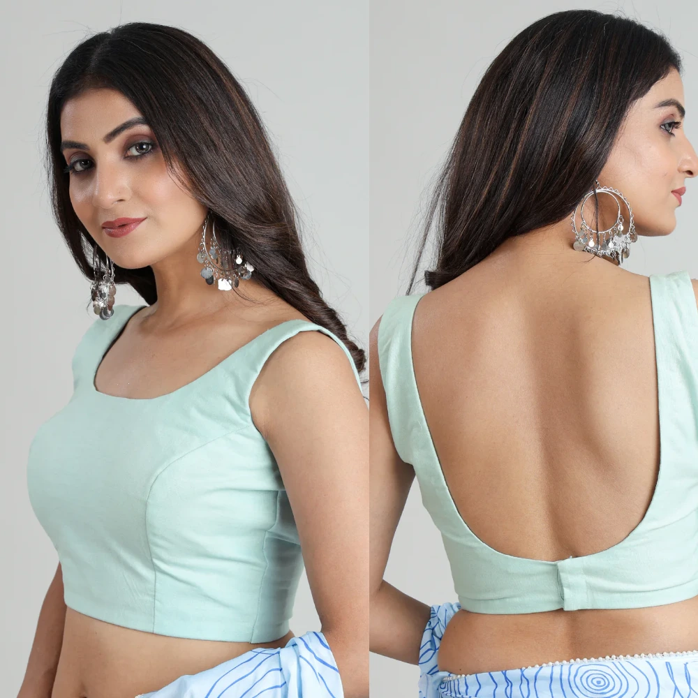 Plain Cotton Sleeveless Blouse for Effortless Style