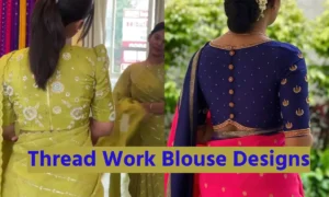 Thread Work Blouse Designs