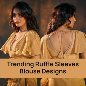 Ruffle Sleeves Blouse Designs
