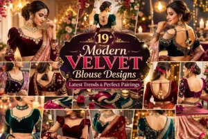 Modern Velvet Blouse Designs