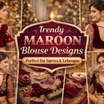 Trendy Maroon Blouse Designs
