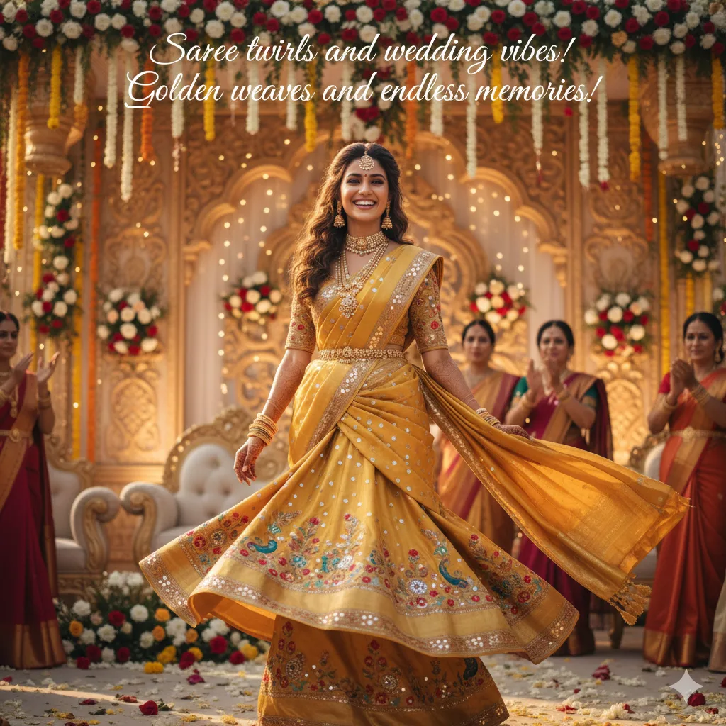 Saree Captions for Weddings & Festivities