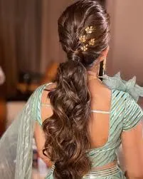 Low Ponytail With A Messy Look