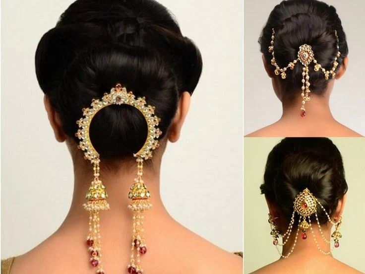Low Bun Knotted with Hair Accessories