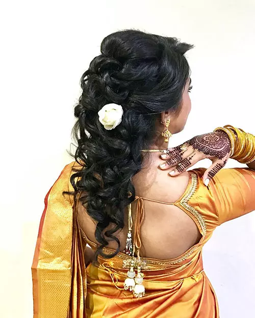 Soft Curls Pinned Back