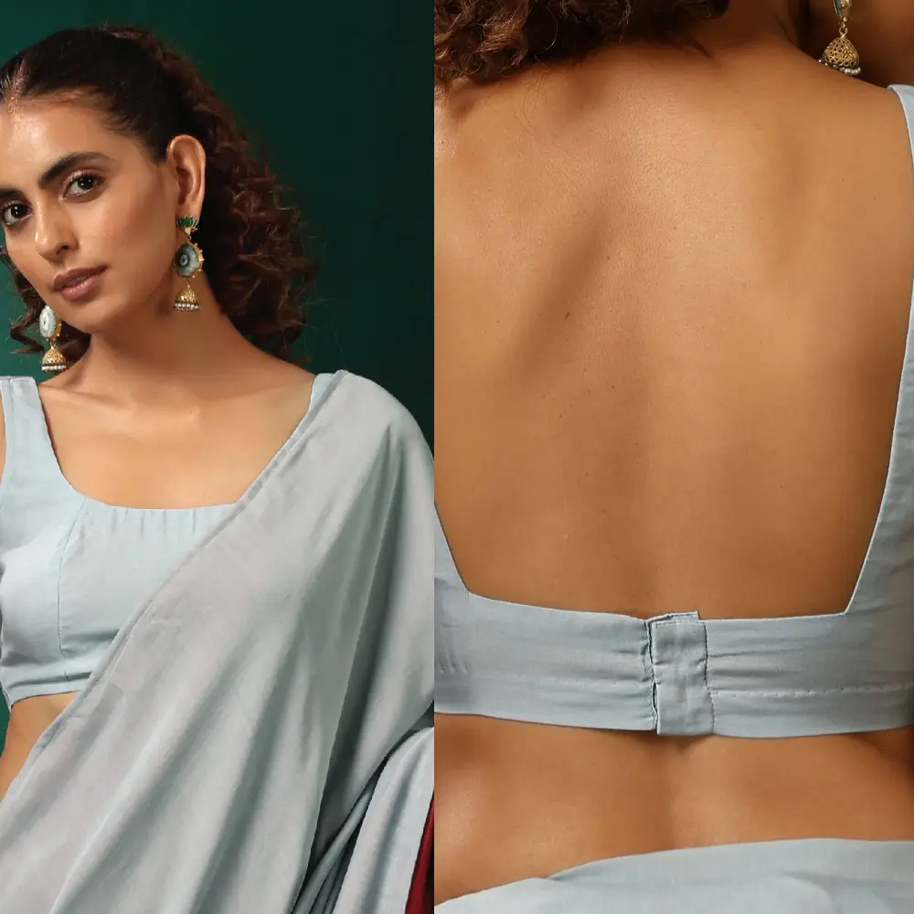 Silk Sleeveless Designer Blouse 