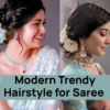 Trendy Hairstyle for Saree