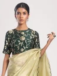 Timeless Emerald Green Silk Blouse