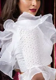 Ruffle Detail Hakoba Blouse