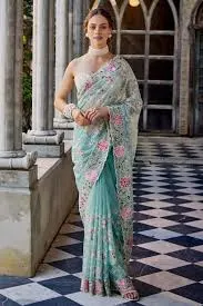 Floral Embroidered Saree