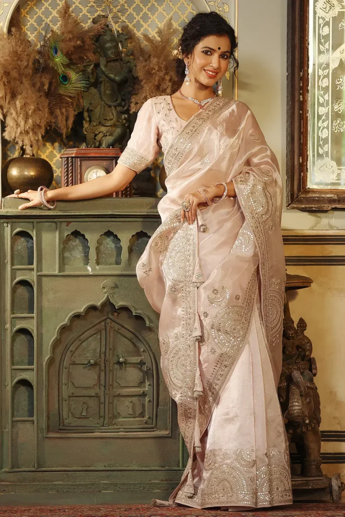 Pastel Organza Saree