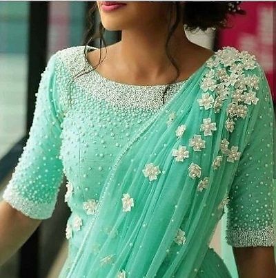Pastel Green Boat Neck Blouse