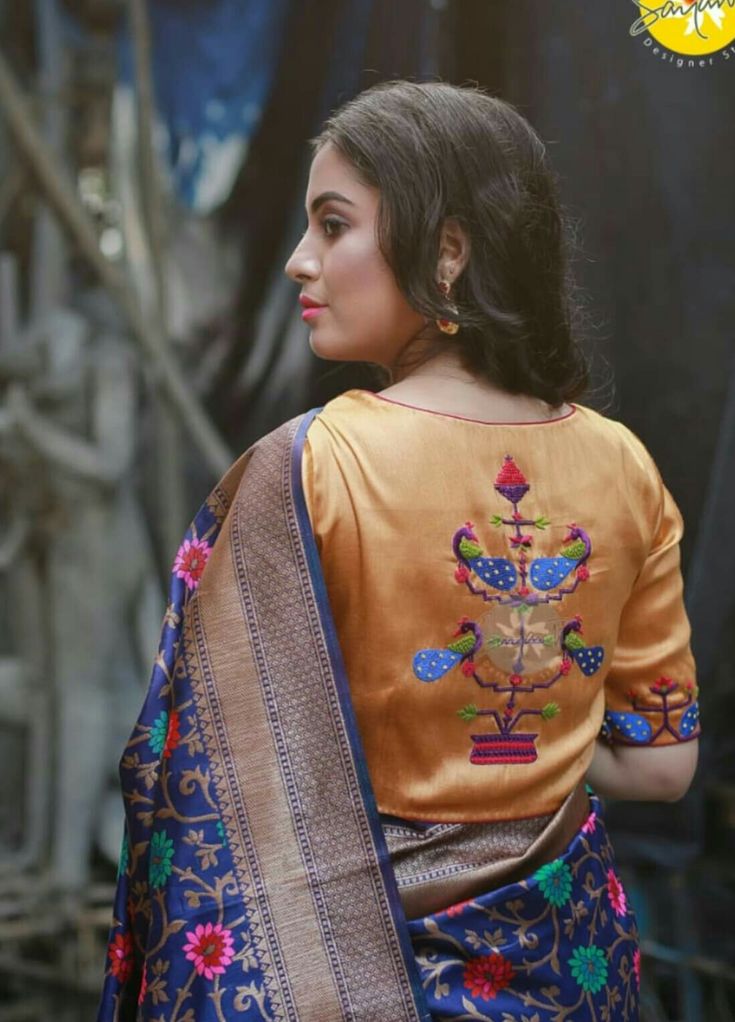 Floral Appliqué Work at Back