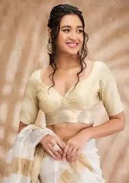 Sweetheart Neck Brocade Blouse