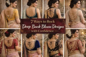 Deep Back Blouse Designs