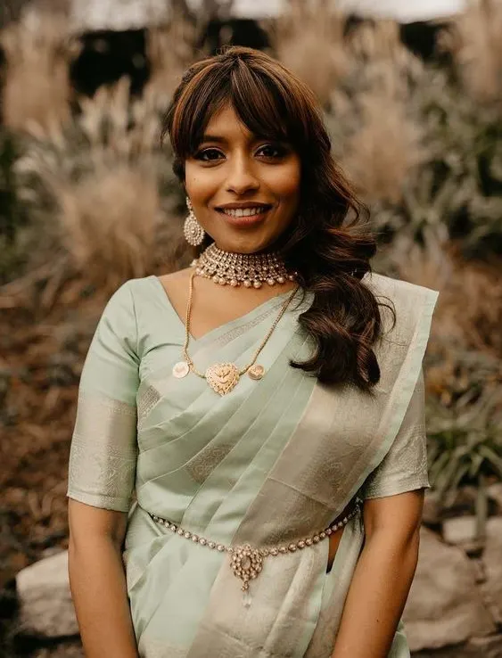 Pastel Combinations saree and blouse