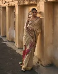 Neutral Colors saree and blouse