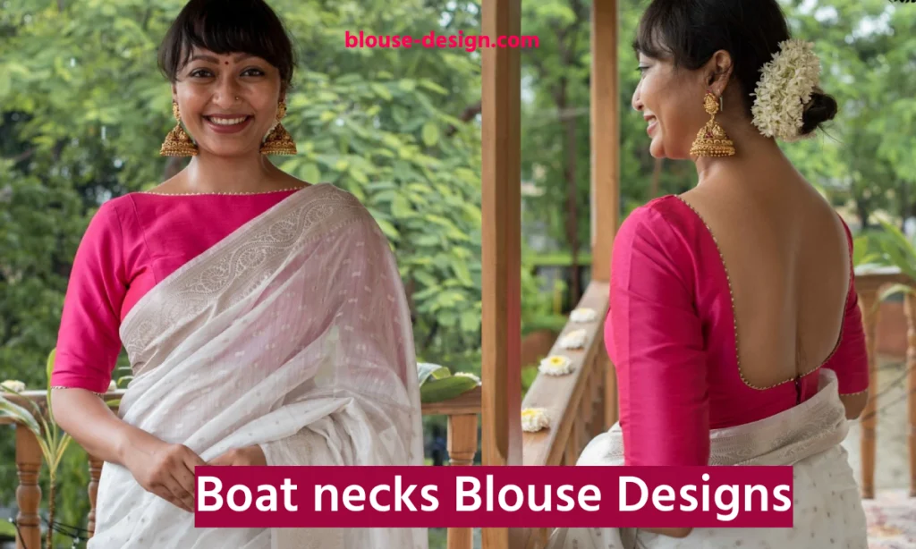 Boat necks blouse