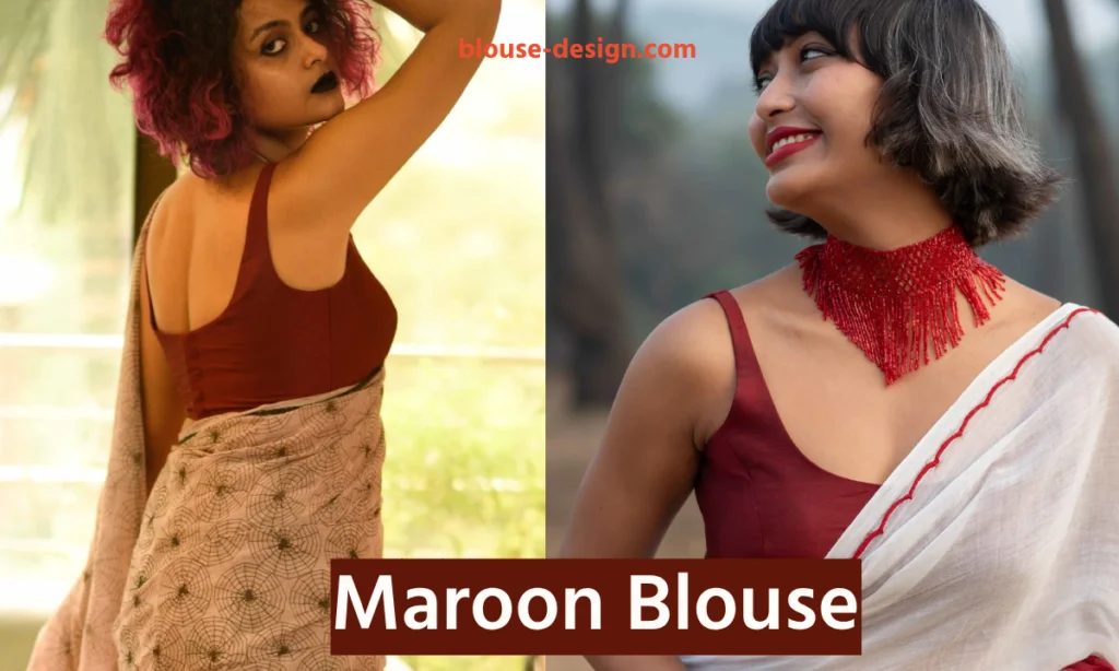 maroon blouse
