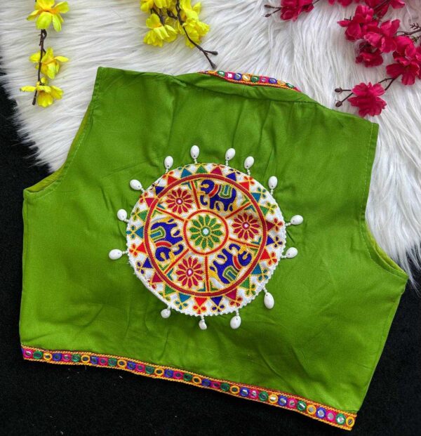 Pure Rayon Kutch Work Navratri Readymade Blouse - Image 6