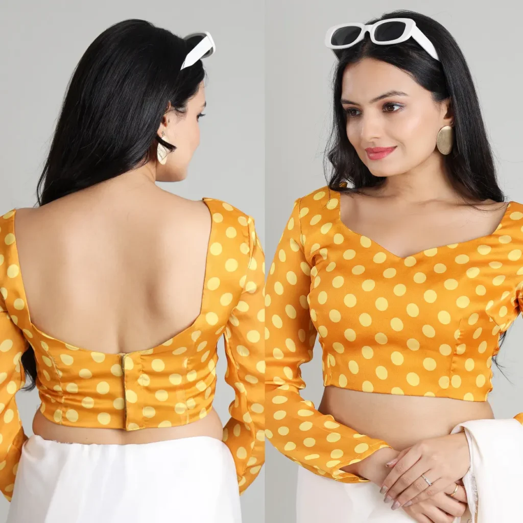 Polka Dot Satin - full sleeve blouses