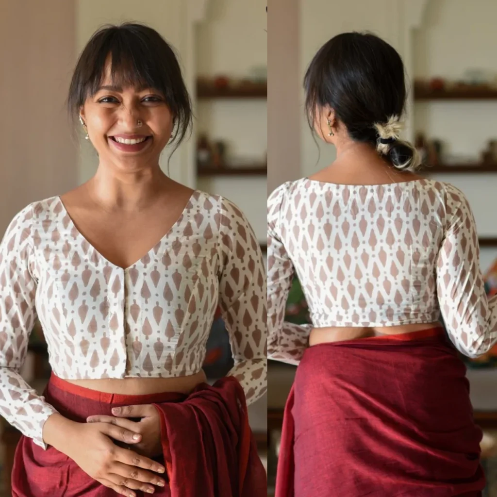 Ivory Illusions full sleeve blouse