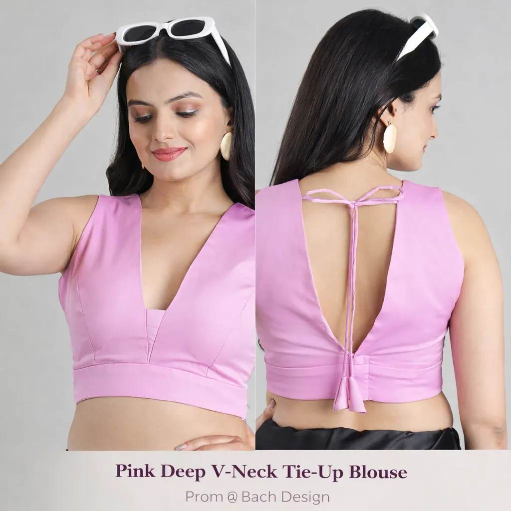 Deep Neck Blouse Designs