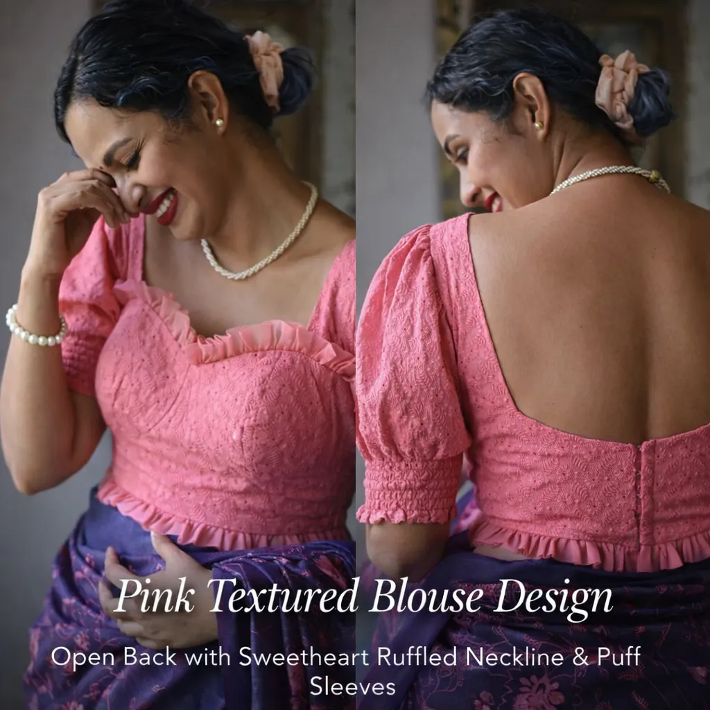 Pink Textured Blouse