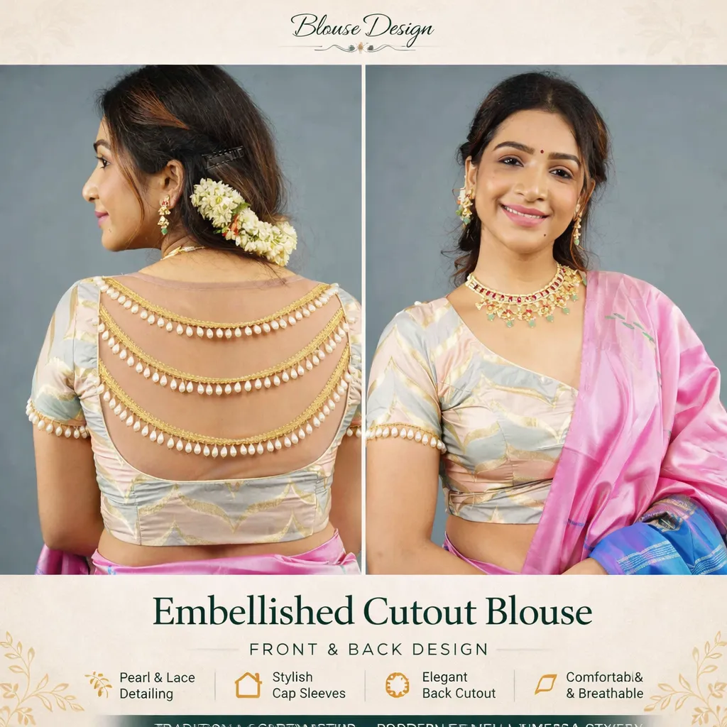 Embellished Cutout Blouse