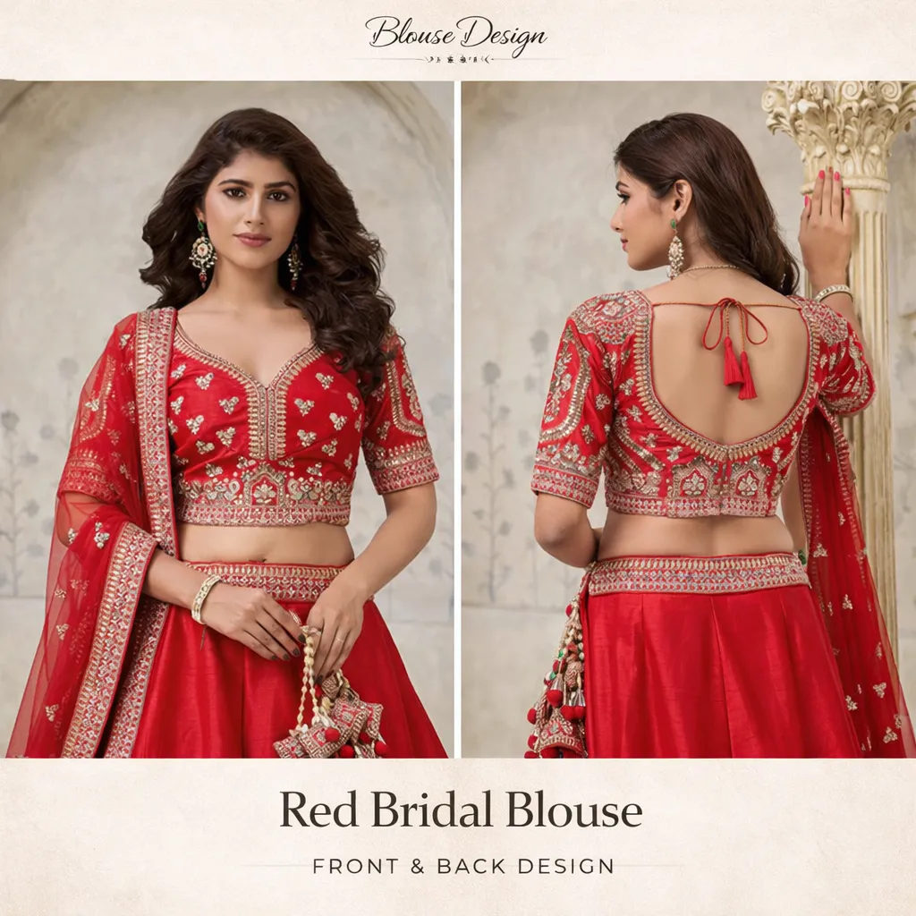 Red Bridal Blouse