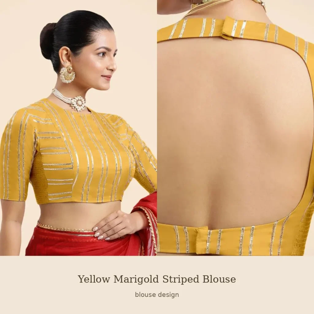Yellow Marigold Striped Blouse