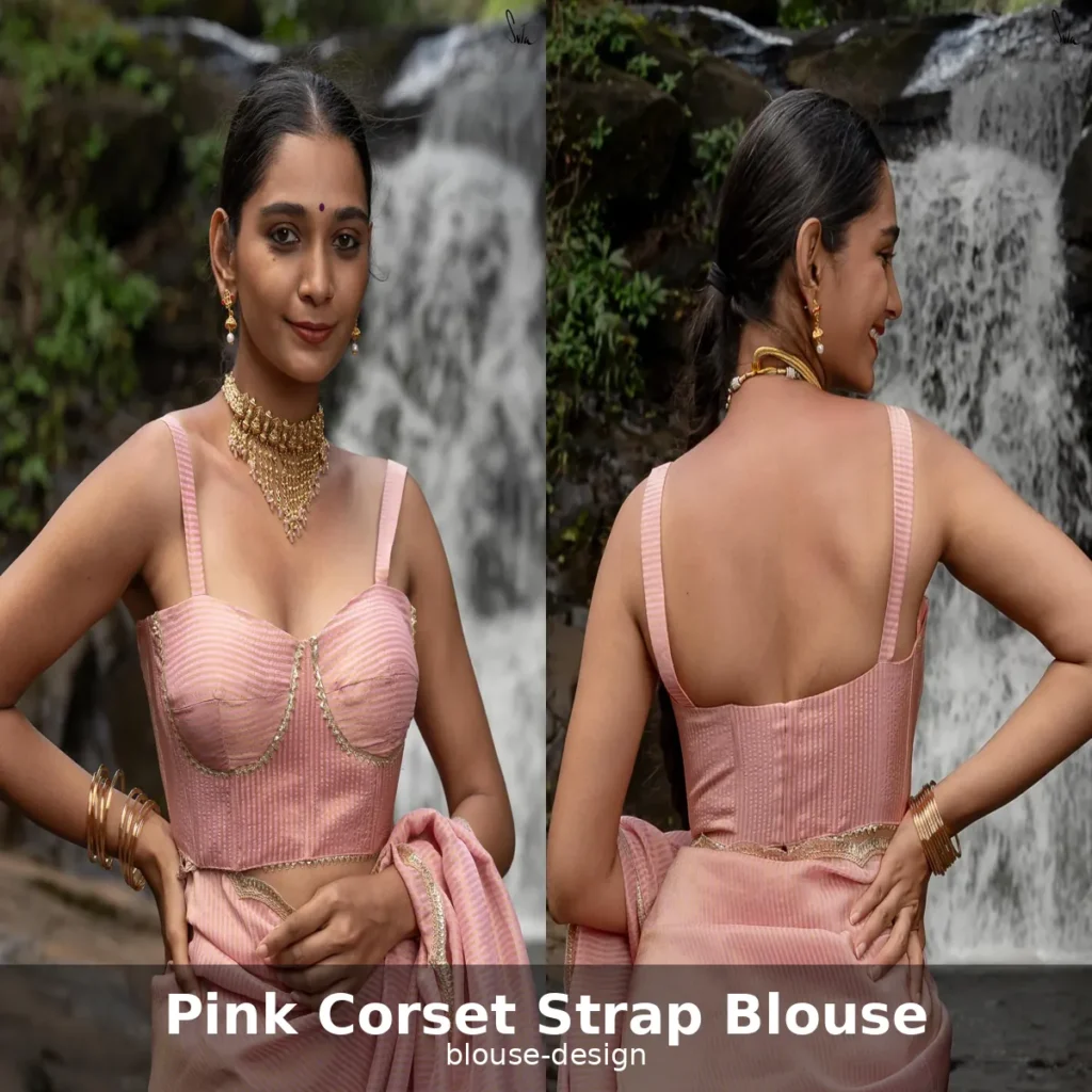 Pink Corset Strap Blouse