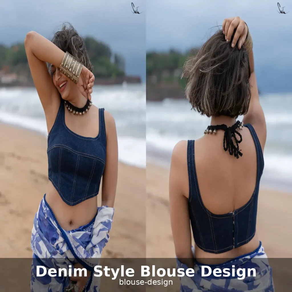 Denim Style Blouse Design