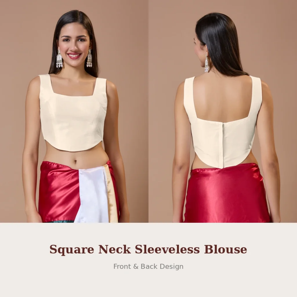 Square Neck Sleeveless Blouse