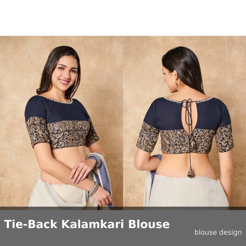 Tie-Back Kalamkari Blouse