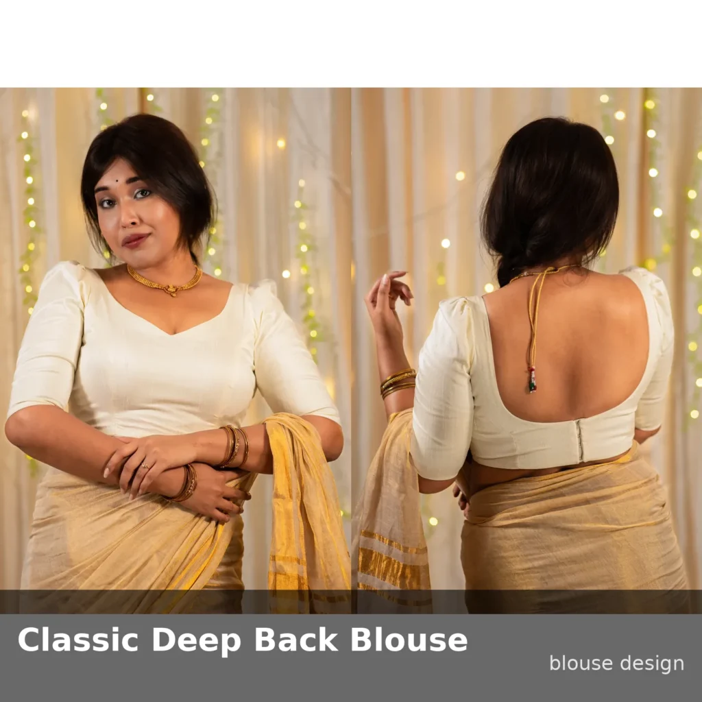 Classic Deep Back Blouse