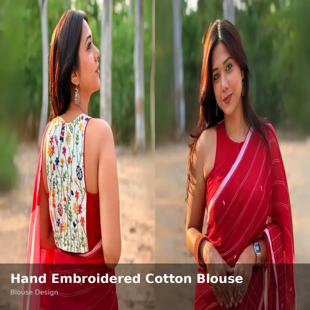 Hand Embroidered Cotton Blouse
