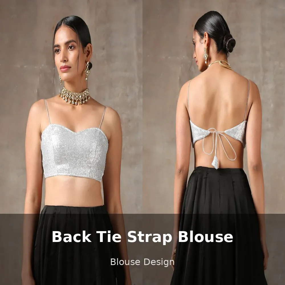 Back Tie Strap Blouse