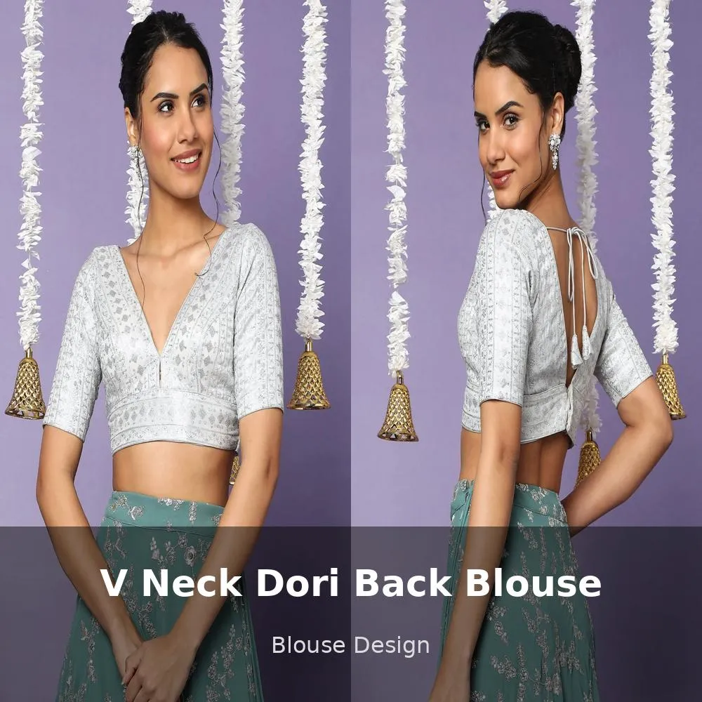 V Neck Dori Back Blouse