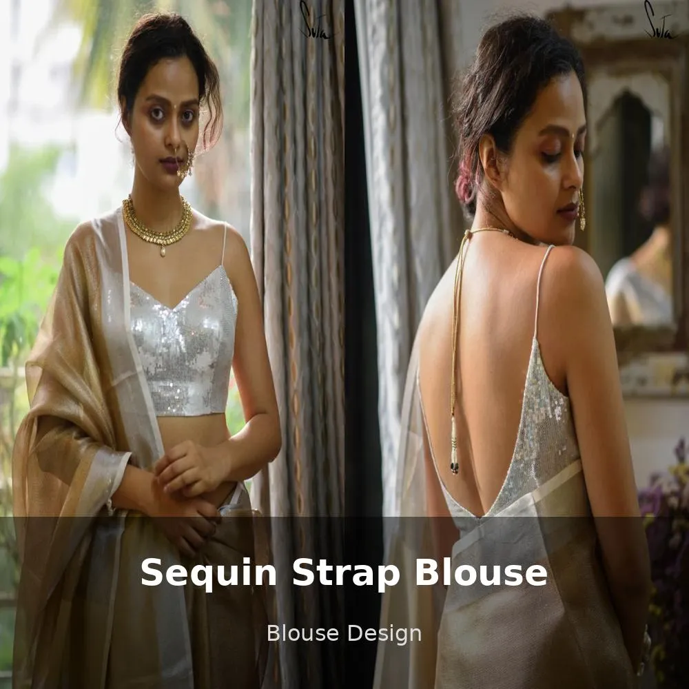 Sequin Strap Blouse