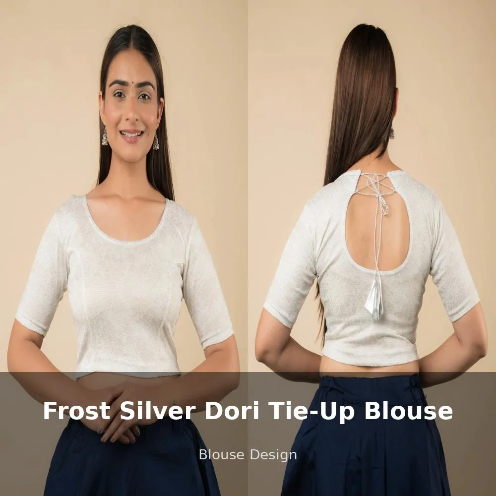 Frost Silver Dori Tie-Up Blouse