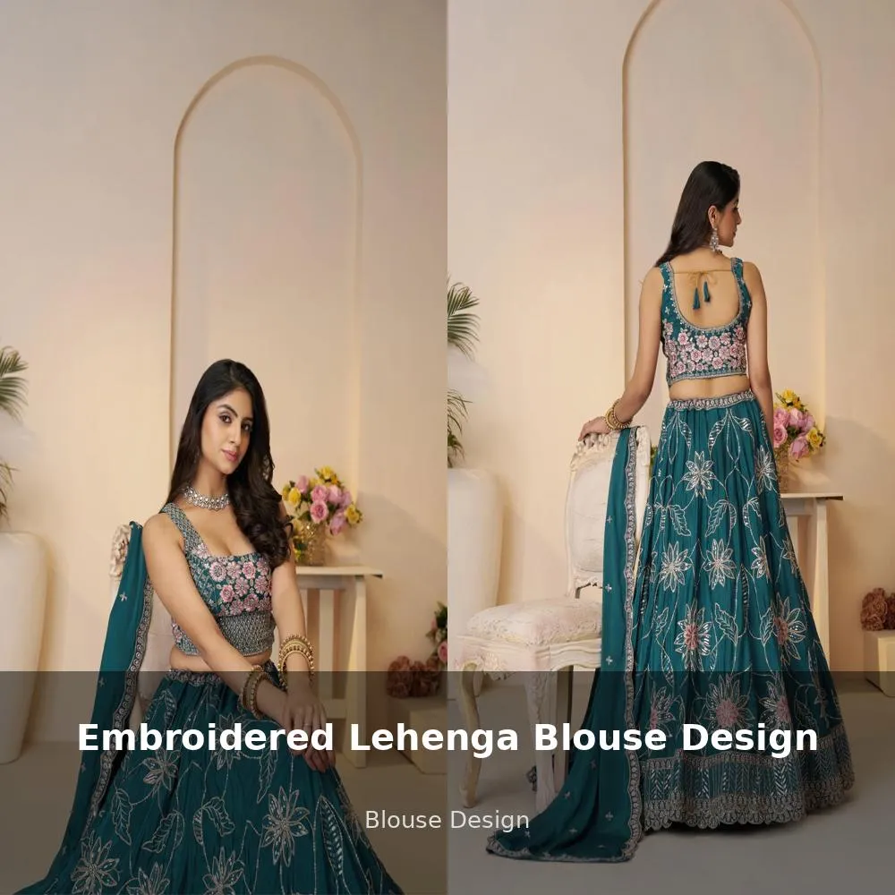 Embroidered Lehenga Blouse Design