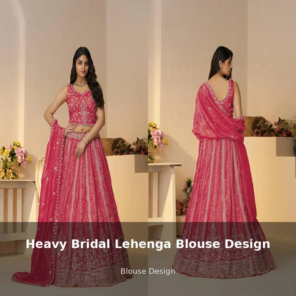 Heavy Bridal Lehenga Blouse Design