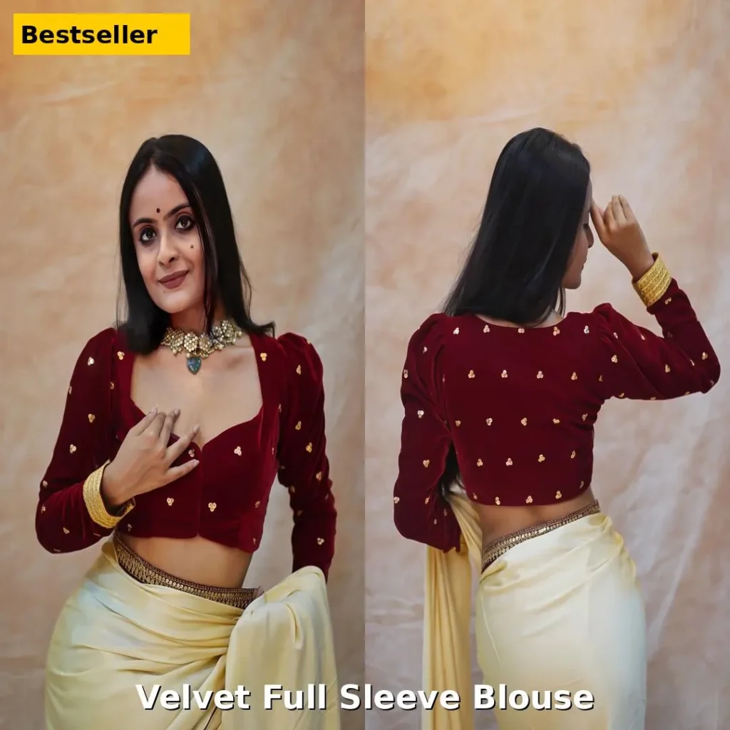Velvet Full Sleeve Blouse