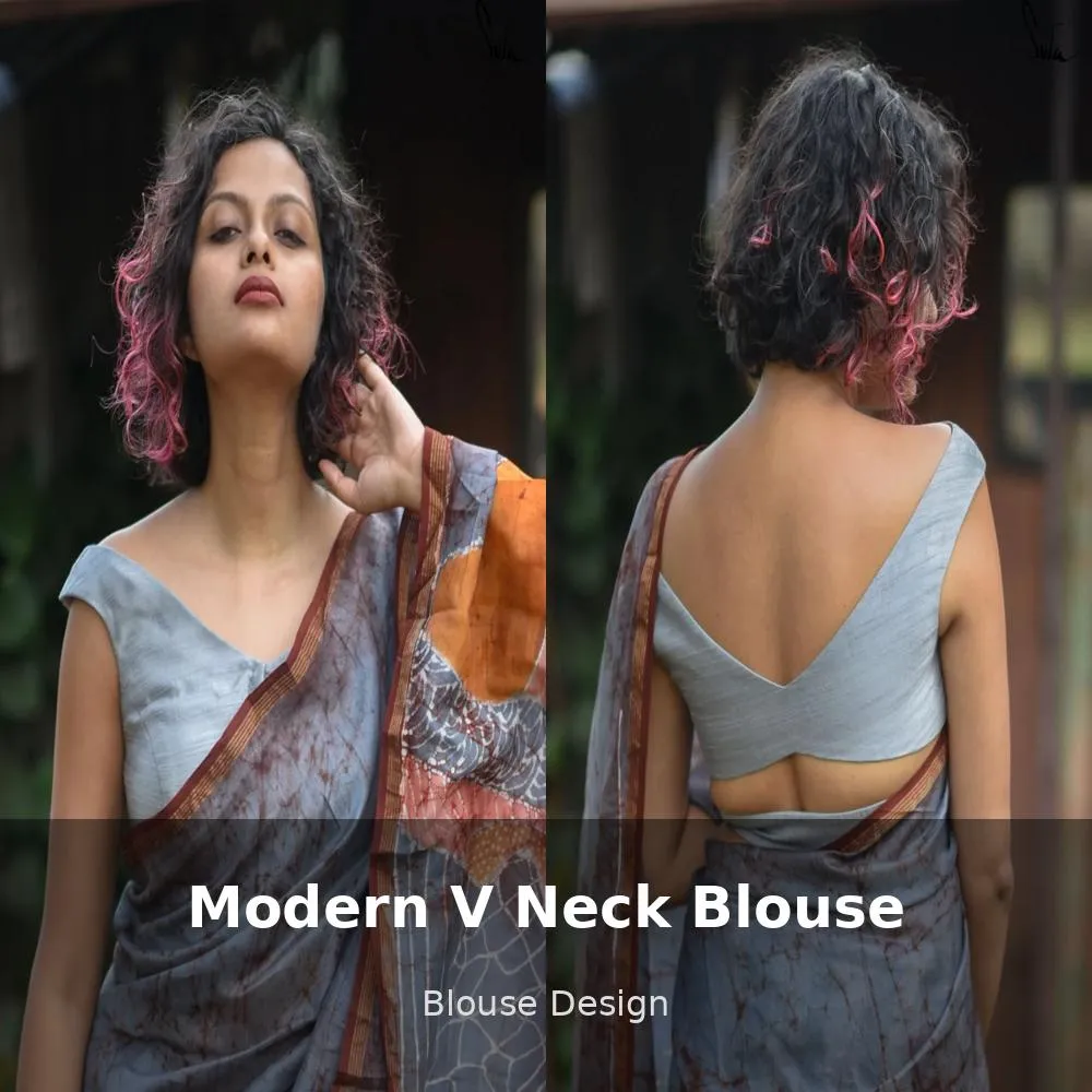 Modern V Neck Blouse