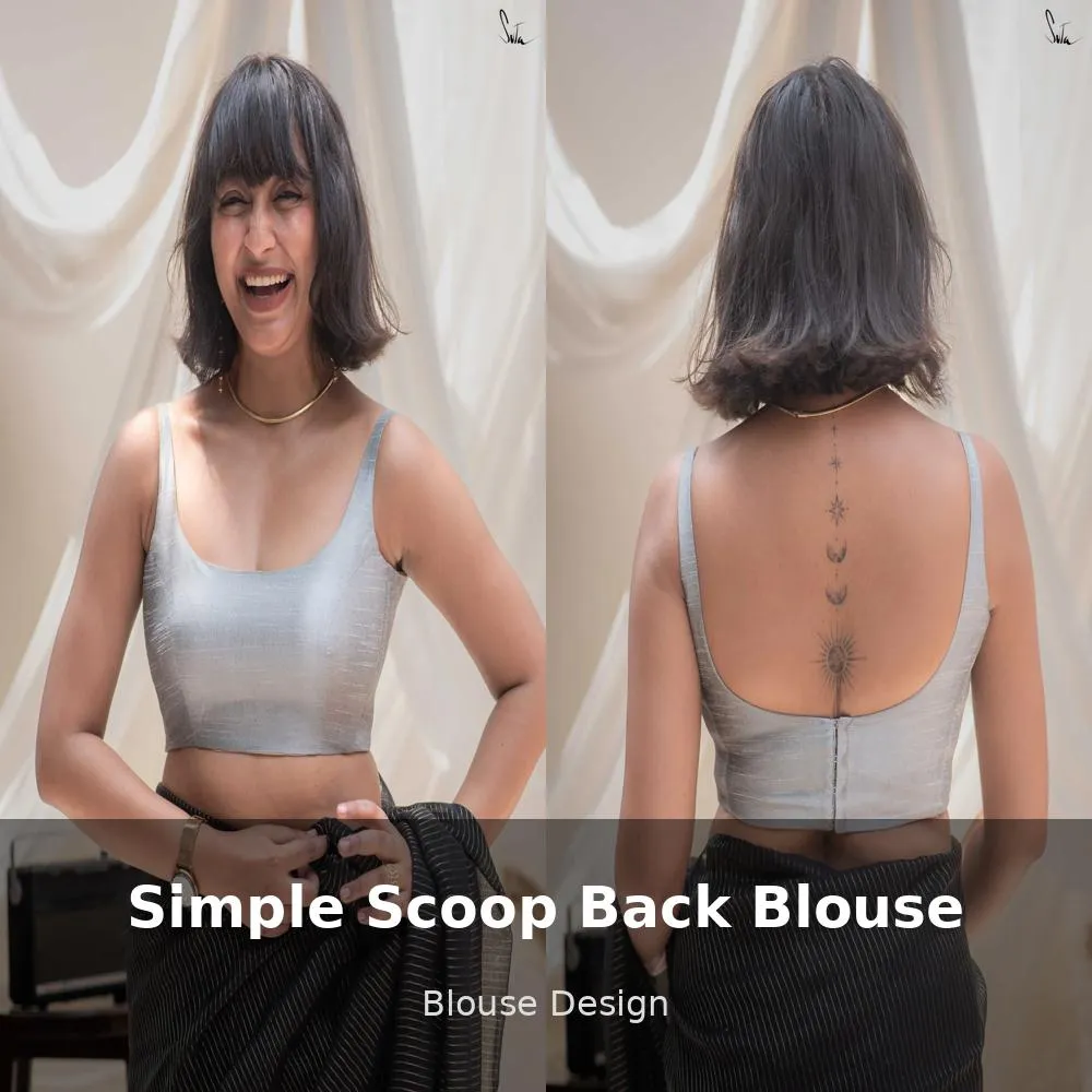 Simple Scoop Back Blouse