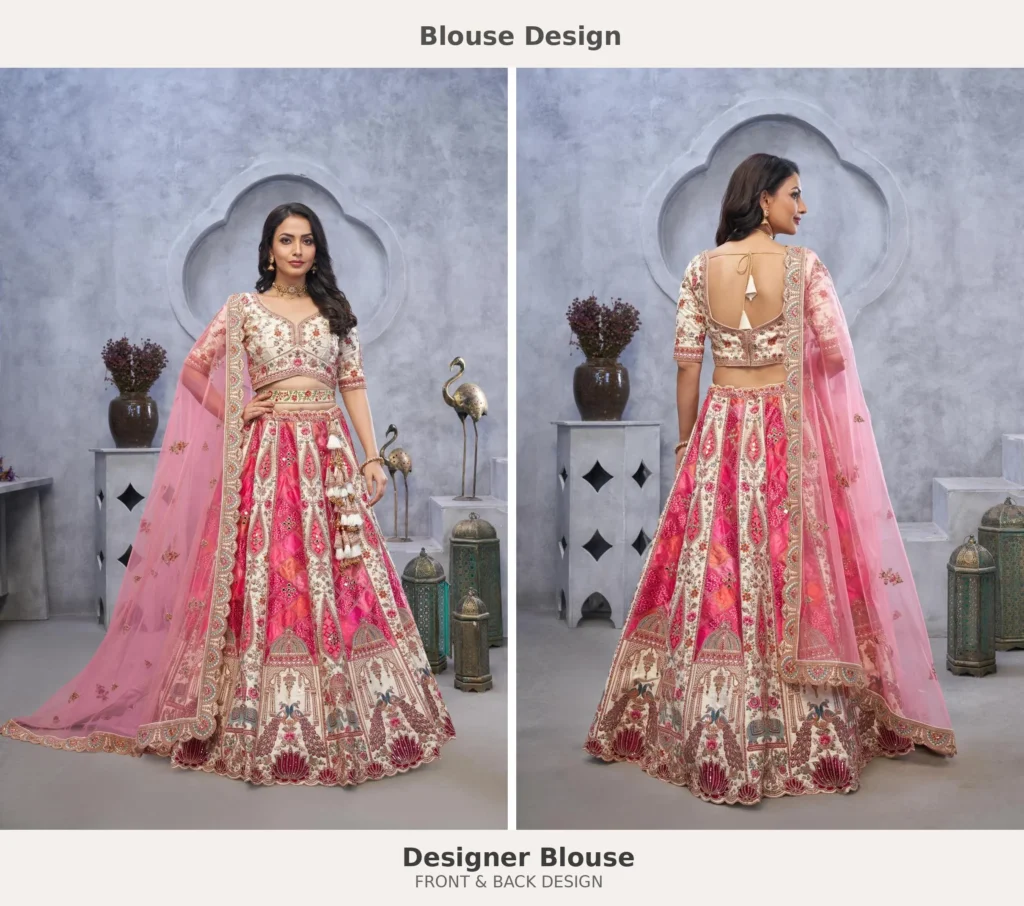 Pink Lehenga Blouse